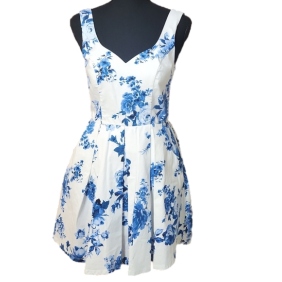 Jun & Ivy Dresses & Skirts - Jun & Ivy blue rose mini dress, size S